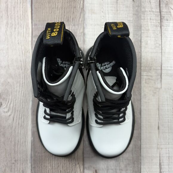 Dr. Martens Doc's DM's 1460 Size 8 Toddler Patent Leather Combat Boots White - Picture 5 of 12